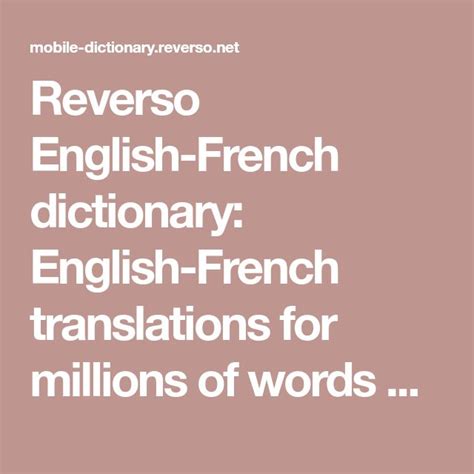 reverso english to french